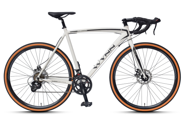 WYNN Gravelbike 28 Zoll GRL1.0 weiß Rahmenhöhe 54 cm Damen Herren 14 Gänge mech. Scheibenbremse