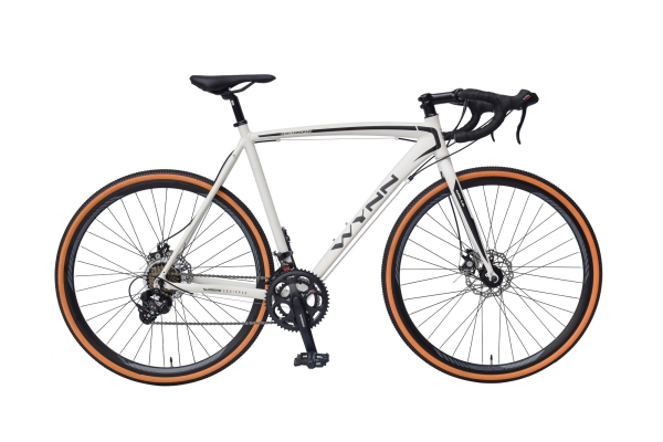 WYNN Gravelbike 28 Zoll GRL1.0 weiß Rahmenhöhe 58 cm Damen Herren 14 Gänge mech. Scheibenbremse