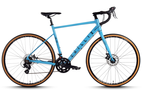 CHILLIZ Gravelbike 28 Zoll GL.01 blau Rahmenhöhe 51 cm Damen Herren 14 Gänge mech. Scheibenbremse