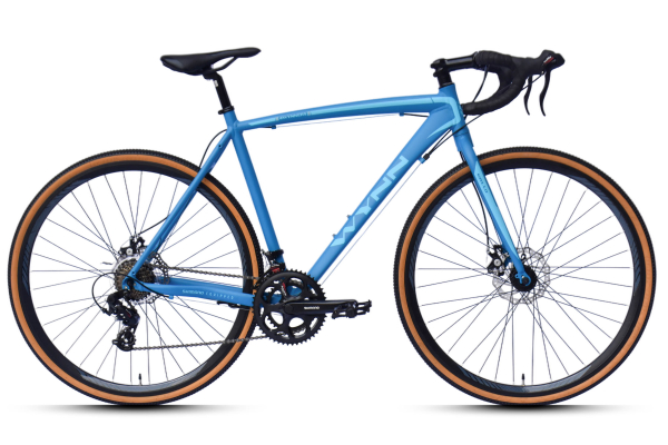 WYNN Gravelbike 28 Zoll GRL1.0 blau Rahmenhöhe 58 cm Damen Herren 14 Gänge mech. Scheibenbremse