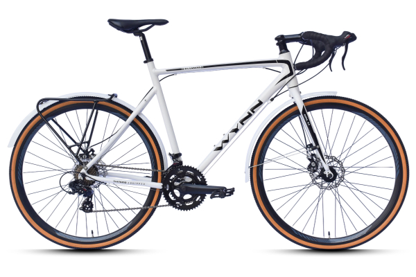 WYNN Gravelbike 28 Zoll GRL1.1 weiß Rahmenhöhe 56 cm Damen Herren 14 Gänge Gepäckträger Schutzbleche