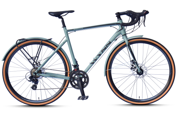 WYNN Gravelbike 28 Zoll GRL1.1 grün Rahmenhöhe 54 cm Damen Herren 14 Gänge Gepäckträger Schutzbleche