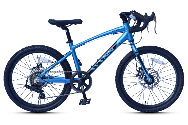 WYNN Kinderrad Gravelbike 20 Zoll GRL2.0 blau Rahmenhöhe 30 cm 7 Gänge mech. Scheibenbremse