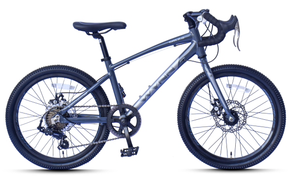 WYNN Kinderrad Gravelbike 20 Zoll GRL2.0 grau Rahmenhöhe 30 cm 7 Gänge mech. Scheibenbremse