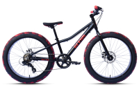 WYNN Fatbike 24 Zoll FAT1.0 schwarz-rot Rahmenhöhe...