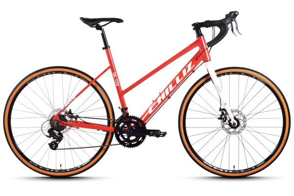 CHILLIZ Gravelbike 28 Zoll GL.03 rot Rahmenhöhe 57 cm Damen 14 Gänge mech. Scheibenbremse