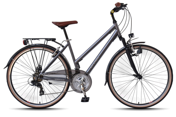 WYNN Trekkingrad 28 Zoll TRK1.0 grau Rahmenhöhe 53 cm Damen 21 Gänge V-Brake