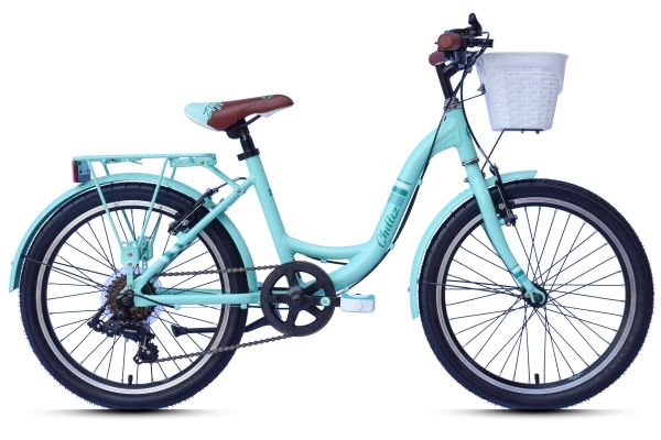 CHILLIZ Kinderrad 20 Zoll CHD.02 türkis Rahmenhöhe 33 cm 6 Gänge V-Brake