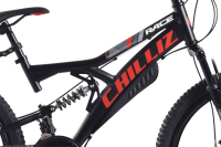 CHILLIZ Kinderfahrrad Fully 24 Zoll MAG.01 schwarz-rot...