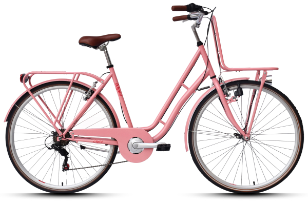 WYNN Cityrad 28 Zoll CTY1.0 rosa Rahmenhöhe 51 cm Damen 6 Gänge V-Brake