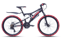 WYNN Mountainbike 24 Zoll KMB1.0 schwarz-rot 21...