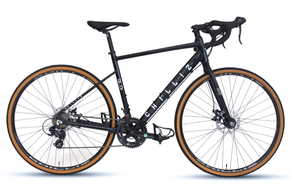 CHILLIZ Gravelbike 28 Zoll GL.01 schwarz-glänzend Rahmenhöhe 54 cm 14 Gänge mech. Scheibenbremse