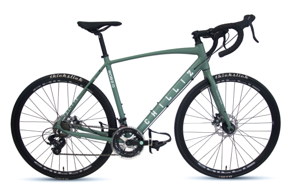 CHILLIZ Rennrad 28 Zoll RDB2.0 grün Damen Herren 14 Gänge