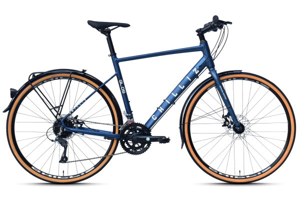 CHILLIZ Gravelbike 28 Zoll GL.09 blau Damen Herren 16 Gänge mech. Scheibenbremse Schutzbleche